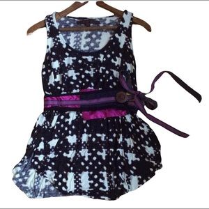 A Common Thread | Black White Patterned Sleeveless Top